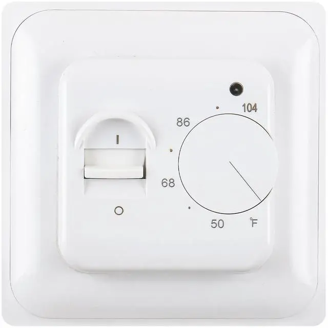 Main image of Home Nonprogrammable Thermostats, Radiant Floor Heating Temperature Manual Controller 110-120V AC 16A 4 Wire (Degrees Fahrenheit °F)
