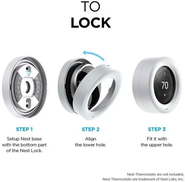 Alt view image 6 of 7 - Lock for Nest Learning Thermostat