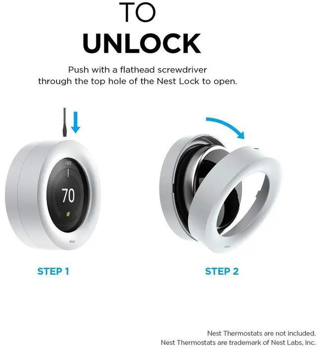 Alt view image 7 of 7 - Lock for Nest Learning Thermostat