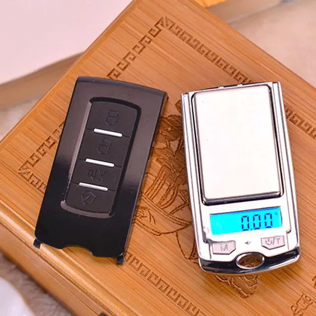 Alt view image 2 of 7 - 2 Pcs Set 0.01g-200g Mini Car Key LCD Digital Balance Weight Pocket Jewelry Diamond Food Scale for Precise Weighing