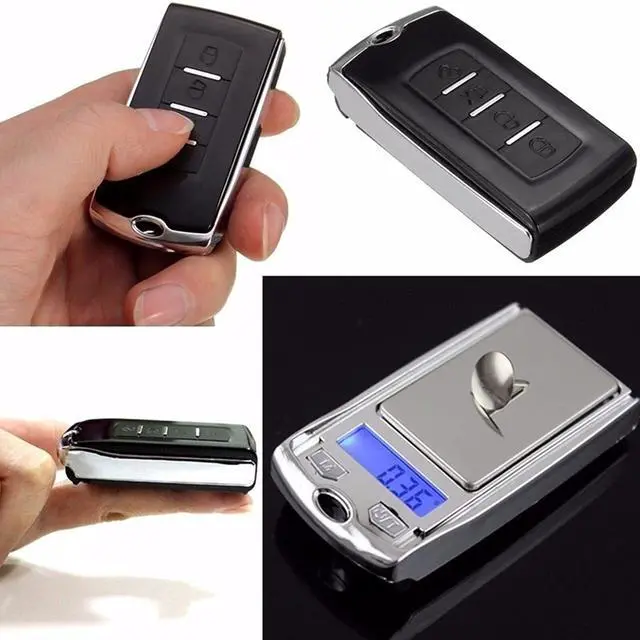 Alt view image 4 of 7 - 2 Pcs Set 0.01g-200g Mini Car Key LCD Digital Balance Weight Pocket Jewelry Diamond Food Scale for Precise Weighing