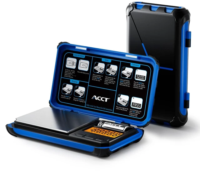 Main image of Precision Pocket Scale, 200gx0.01g Jewelry gram Scale | Digital food scale with LCD display, 6 unit conversions, mini kitchen/powder/coffee/coin scale (blue)