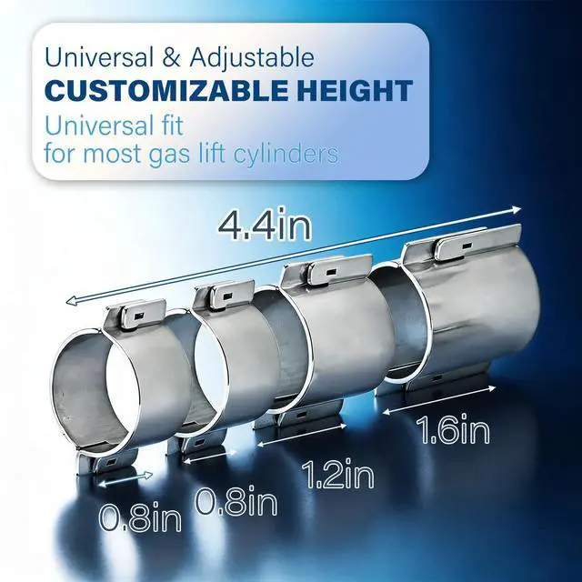 Alt view image 2 of 6 - Office Chair Sinking Stopper Lifting Rod Fix Pipe Clamp Kit to Sinking|Made of Steel Strong Enough to Support Maximum 760 Pounds | No More Sink & No Need to Replace Chair Gas Lift Cylinder - Silver