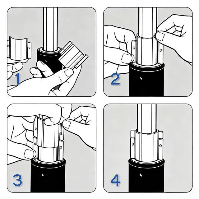 Alt view image 6 of 6 - Office Chair Sinking Stopper Lifting Rod Fix Pipe Clamp Kit to Sinking|Made of Steel Strong Enough to Support Maximum 760 Pounds | No More Sink & No Need to Replace Chair Gas Lift Cylinder - Silver