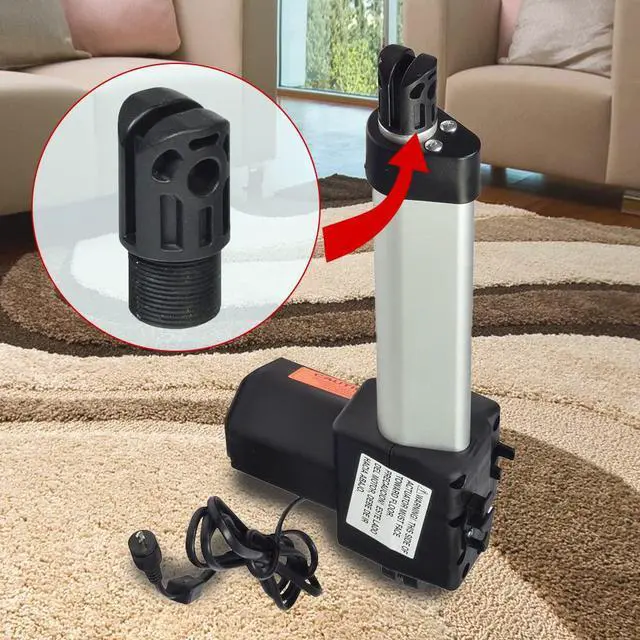 Alt view image 5 of 7 - Motor Fork Head for Lift Chair with Okin DeltaDrive - Left-Hand Counter-Clockwise 1" Thread, Replacement Forkhead Actuator Tip for Delta Drive Motors on Golden & Pride Recliners (GMOKI-13)