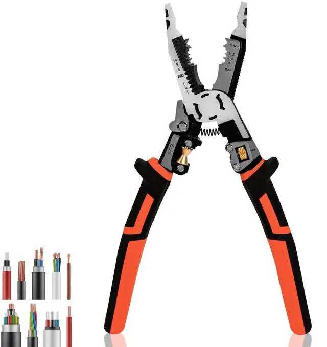 Main image of Wire Stripper Wire Crimping Tool - 10-in-1 Versatile Wire Cutter Crimper Cable Stripper AWG 22-10 Heavy Duty Wire Stripper Cutter Pliers Tool for Splitting,Stripping,Cutting,Crimping,Clamping