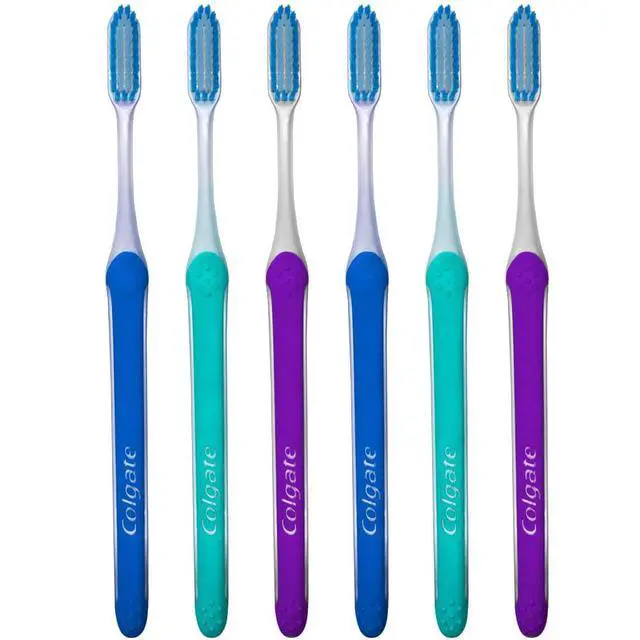 Alt view image 2 of 7 - Slim Soft Ultra Compact Toothbrush, Extra Soft (Colors Vary) - Pack of 6