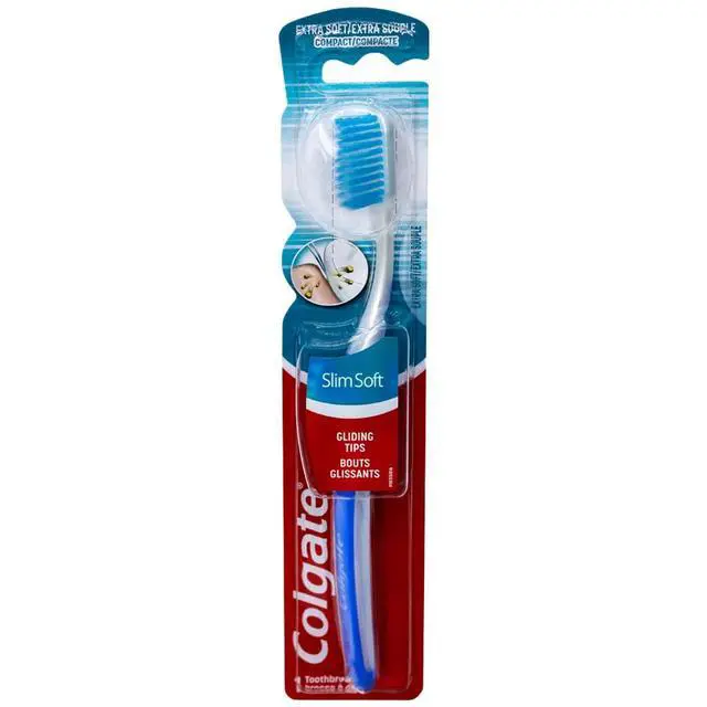 Alt view image 3 of 7 - Slim Soft Ultra Compact Toothbrush, Extra Soft (Colors Vary) - Pack of 6