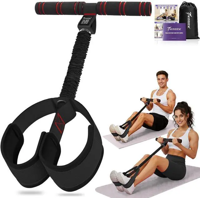 Main image of Upgraded Pedal Resistance Band with Handles, Foot Pedal Resistance Bands for Women, Core Abs Leg Training, Exercise Bands for Full Body Workout Fitness, Home Gym Equipment, Pilates & Physical Therapy
