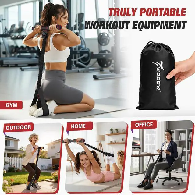 Alt view image 7 of 7 - Upgraded Pedal Resistance Band with Handles, Foot Pedal Resistance Bands for Women, Core Abs Leg Training, Exercise Bands for Full Body Workout Fitness, Home Gym Equipment, Pilates & Physical Therapy