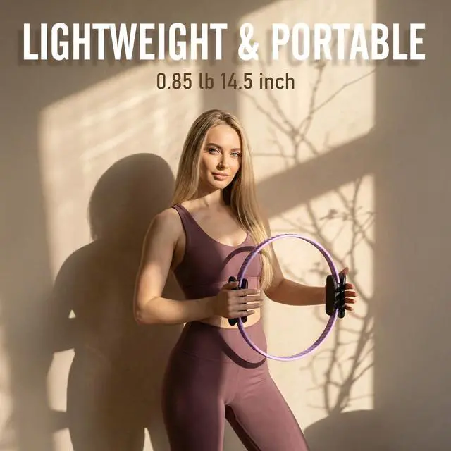 Alt view image 7 of 7 - Pilates Ring Kit for Women, Pilates Equipment 14.5" Home Magic Circle Workout with Pilates Ball, Resistance Bands, Better me Pilates Essentials Starter Set for Beginners Toning Shape Full Body