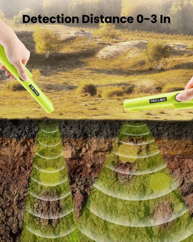 Alt view image 3 of 7 - Metal Detector Pinpointer, Professional Waterproof with 9V Battery