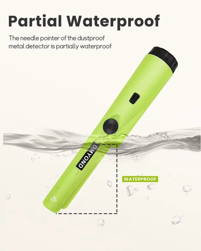 Alt view image 7 of 7 - Metal Detector Pinpointer, Professional Waterproof with 9V Battery