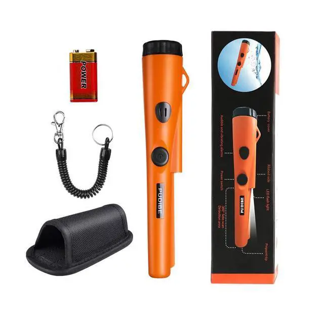 Alt view image 5 of 6 - Pinpoint Metal Detector Pinpointer - Fully Waterproof with Orange Color Include a 9V Battery 360 Search Treasure Pinpointing Finder Probe with Belt Holster for Adults and Kids(Three Mode)