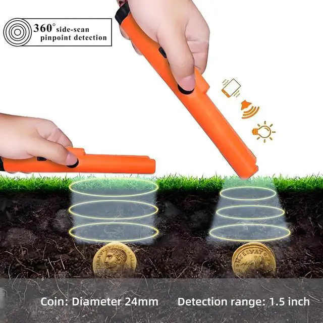 Alt view image 4 of 7 - Metal Detector Pinpointer - Waterproof Handheld Pin Pointer Wand - Search Treasure Pinpointing Finder Probe for Kids & Adults