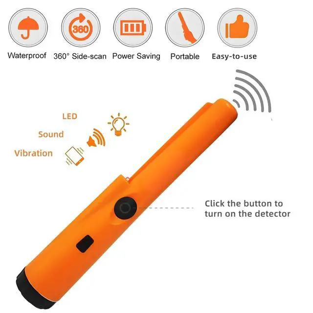 Alt view image 2 of 7 - Metal Detector Pinpointer - Waterproof Handheld Pin Pointer Wand - Search Treasure Pinpointing Finder Probe for Kids & Adults