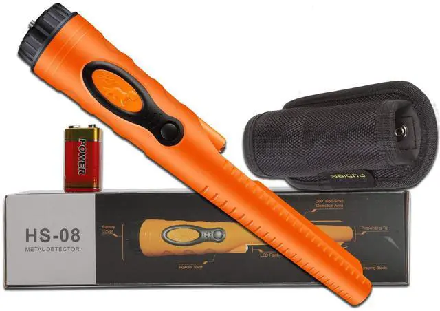 Main image of Fully Waterproof Pinpoint Metal Detector Pinpointer - 360° Search Pinpointing Finder Probe Treasure Hunting Tool Accessories for Adults and Kids (Three Mode) Hs08 Orange