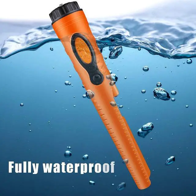 Alt view image 5 of 5 - Fully Waterproof Pinpoint Metal Detector Pinpointer - 360° Search Pinpointing Finder Probe Treasure Hunting Tool Accessories for Adults and Kids (Three Mode) Hs08 Orange