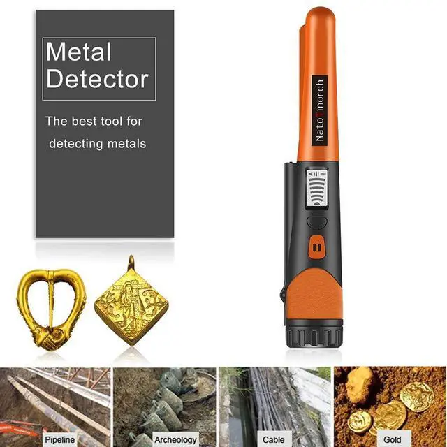 Alt view image 4 of 7 - Hand Metal Detector, High Sensitivity Metal Detector with LCD Display&Belt Holster,360°Scanning,All Metal Finder Locating Gold Coin Silver Jewelry Waterproof