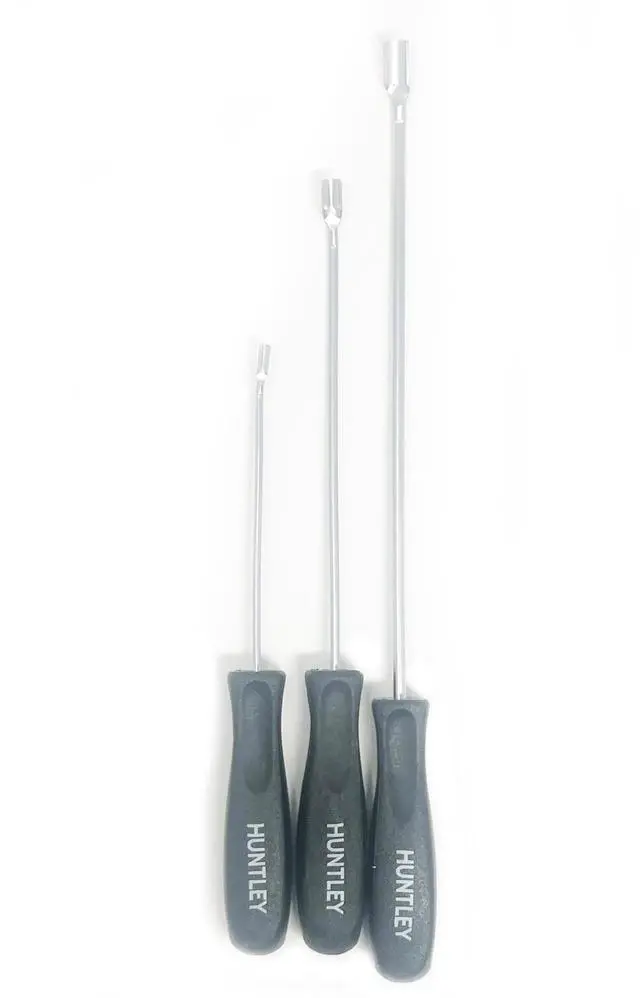Main image of Huntley Spoon Prospecting Crevice Tool Scoop Scraping Tool Gold panning Kits; Multiple Sizes of Heavy Duty Scraping Spoon pry bar paydirt Spoon tip 3 Pack Mini Huntley Spoon Set