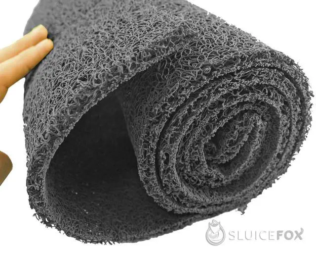 Alt view image 2 of 7 - Miners Moss Sluice Box Matting; Miner Moss Sluice Matting for Fluid Bed Sluice; Sluice Box mat - Gold Mining Equipment - Choose from Four Colors - 12x40 or 24x48 inch Size Gray 12"x40"