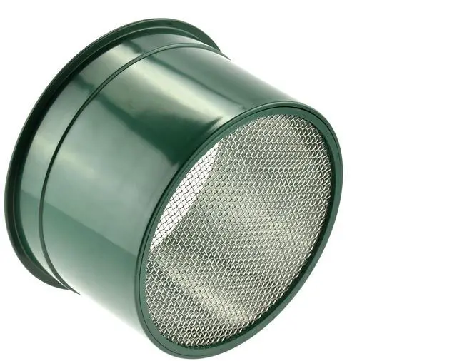 Main image of 5.5 Inch Mini Stackable Classifier Gold Prospecting Pan - 10 Holes/Square Inch Stainless Steel Mesh Sifting Pan, Green