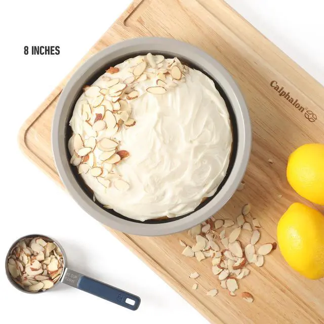 Alt view image 3 of 7 - Legacy 8 Inch Round Cake Pan, PFA Free Nonstick Bread Pan Bakeware, Heavy Gauge Steel Baking Dish for Even Heating, Oven Safe Round Baking Pan for Cakes, Brownies, Bread