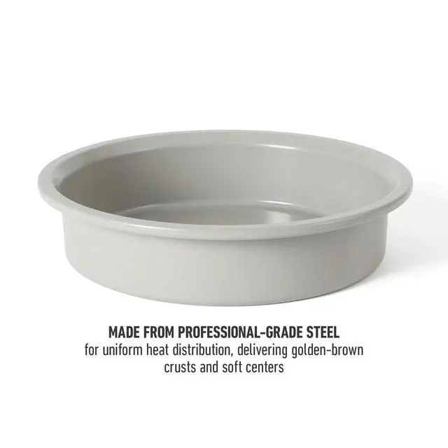 Alt view image 4 of 7 - Legacy 8 Inch Round Cake Pan, PFA Free Nonstick Bread Pan Bakeware, Heavy Gauge Steel Baking Dish for Even Heating, Oven Safe Round Baking Pan for Cakes, Brownies, Bread
