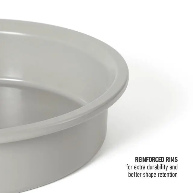 Alt view image 6 of 7 - Legacy 8 Inch Round Cake Pan, PFA Free Nonstick Bread Pan Bakeware, Heavy Gauge Steel Baking Dish for Even Heating, Oven Safe Round Baking Pan for Cakes, Brownies, Bread