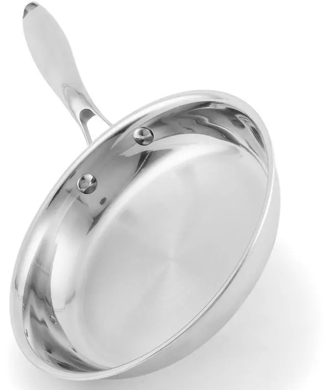 Main image of Tri-Ply Stainless Steel Frying Pan 8 InchNon-Toxic PFAS, PFOA & PTFE Free, Compatible With All Cooktops & Induction Safe, Oven Safe Pan for Searing & Sautéing (8 Inch)