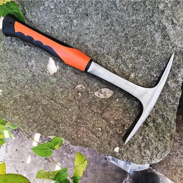 Alt view image 7 of 7 - Rock Pick,Forged Brick Hammer, Geologist Rock Pick, Mason's/Bricklayer's Hammer-28 oz Masonary Tool with Pointed Tip &Forged Steel Construction-Shock Reduction handle (point&flat)