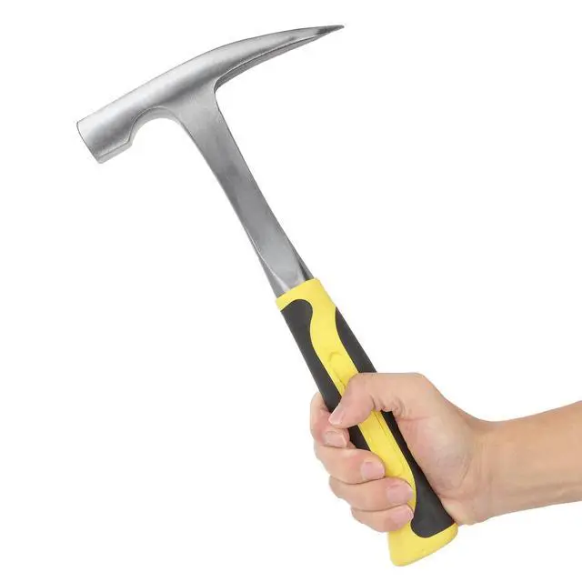Alt view image 3 of 7 - 2 Pack Rock Pick Hammer With Non-Skid Handle, 12.8 Inch All Steel Geologist Hammer, Drop Forged Masonry Hammers, Geologist Hammers with Pointed Tip for Mining
