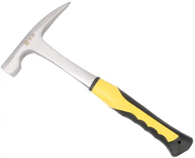 Main image of All Steel Geological Hammer, 31 Oz Big Pointed Tip Hammer with PU Non-slip Shock-absorbing Handle for Geological Exploration,Rock Hounding, Prospecting, Mining (Large)