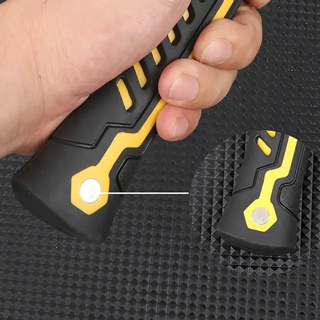 Alt view image 4 of 5 - All Steel Geological Hammer, 31 Oz Big Pointed Tip Hammer with PU Non-slip Shock-absorbing Handle for Geological Exploration,Rock Hounding, Prospecting, Mining (Large)