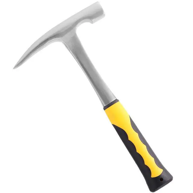 Alt view image 4 of 7 - 32oz Rock Pick Hammer, 12 Inch Premium Carbon Steel Chipping Hammers with Skid Handle Polished Tip, Geologist Hammer for Mining for Mining, Geological Prospecting, Camping