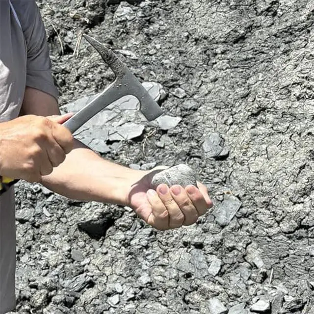 Alt view image 6 of 7 - 32oz Rock Pick Hammer, 12 Inch Premium Carbon Steel Chipping Hammers with Skid Handle Polished Tip, Geologist Hammer for Mining for Mining, Geological Prospecting, Camping