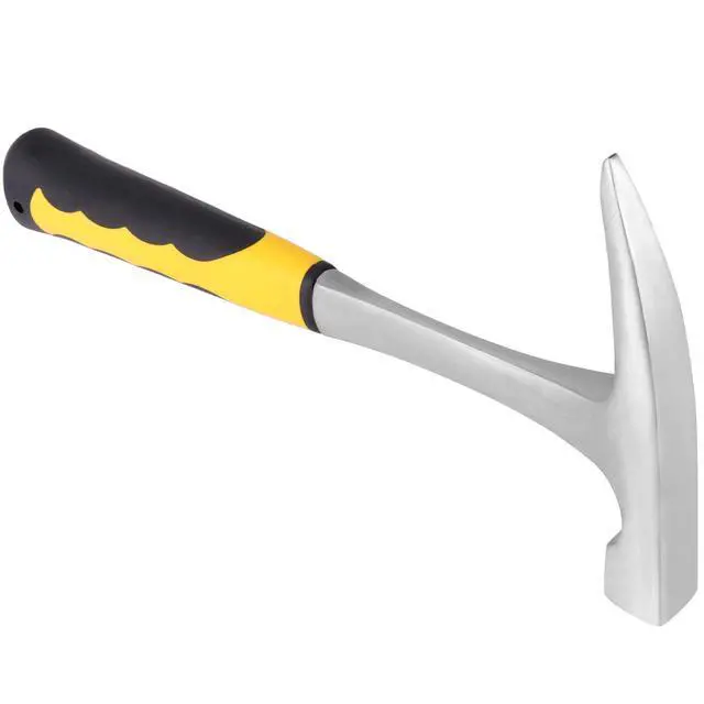 Alt view image 7 of 7 - 32oz Rock Pick Hammer, 12 Inch Premium Carbon Steel Chipping Hammers with Skid Handle Polished Tip, Geologist Hammer for Mining for Mining, Geological Prospecting, Camping