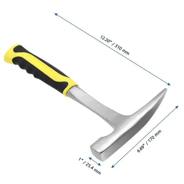 Alt view image 2 of 6 - 2 PCS 32oz Rock Pick Hammer, 2LB Masonry Hammer with Pointed Tip for Geological, Camping