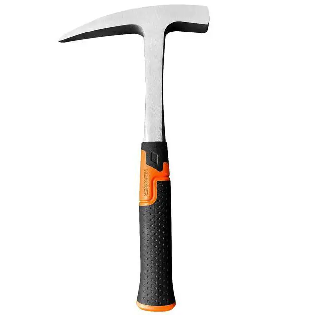 Alt view image 7 of 7 - Rock Pick Hammer-31oz Geology Hammer with Ergonomic Handle Stone Mason Hammer, Block Masonry Hammer with Pointed Tip & Shock Reduction Handle,Brick Tools, Masonry Tools