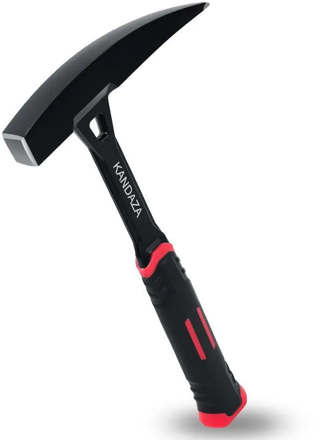Main image of 22 oz Geology Rock Pick, Forged Steel Hammer, Shock Reduction Grip