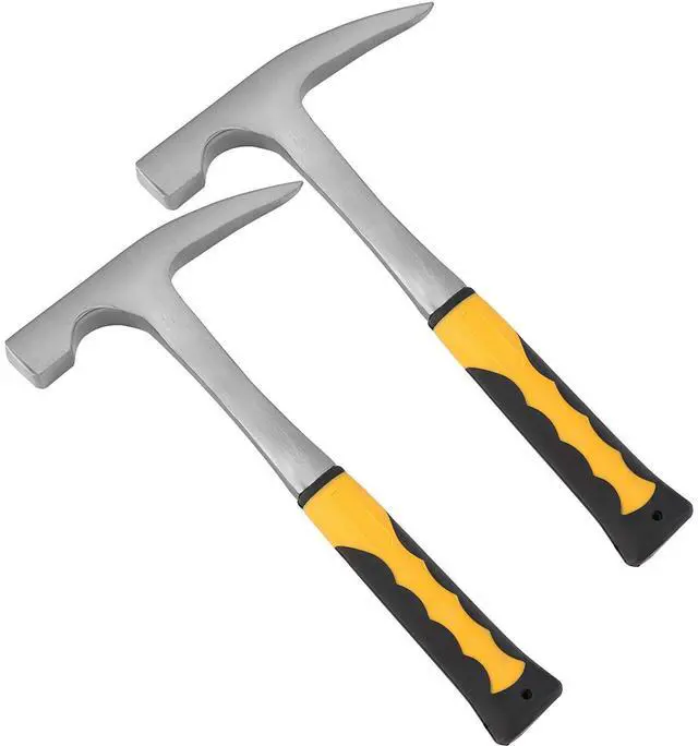 Main image of 2 PCS 32 oz Rock Pick Hammer with Pointed Tip, Geological Tools Rock Hammer Brick Hammer with 12 Inch Shock Reduction Skid Handle