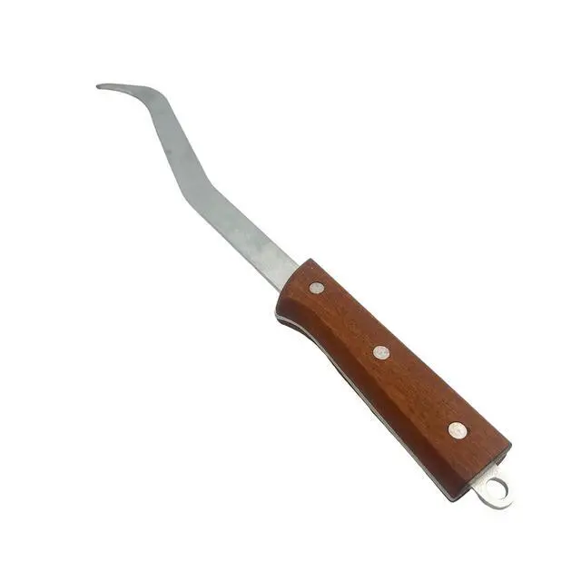 Alt view image 2 of 4 - 12.5 Wooden Handle Hooked Crevice Tools Gold Prospecting & Treasure Hunting Diggers for Metal Detectorists & Rockhounds