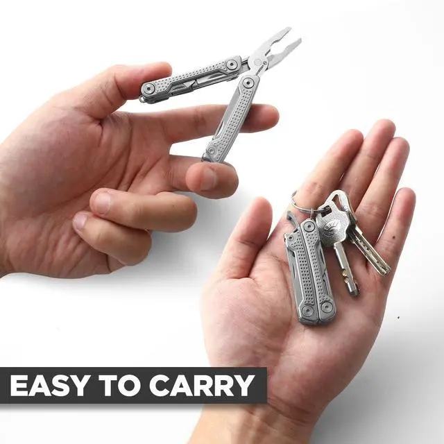 Alt view image 2 of 7 - Multitool, 11-in-1 Mini EDC Multitool, Gifts for Men,Stainless Steel Multi Tool Pliers with Pocket Knife, Screwdrivers, Bottle Opener, Perfect for Outdoor, Camping, Survival, Repair