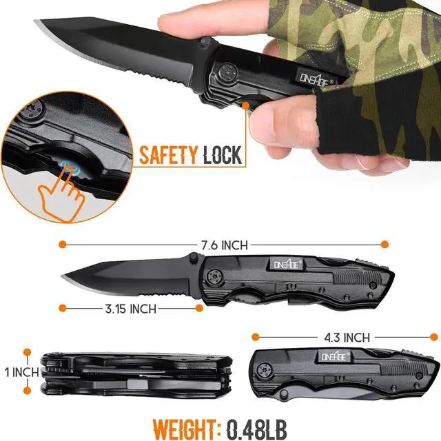 Alt view image 4 of 7 - Gifts for Men Him Dad, Pocket Multitool Knife, Christmas Stocking Stuffers for Men, Anniversary Birthday Gifts for Husband, Boyfriend, Guy, Groomsmen, Fathers Day, Gadget for Hiking, Camping, Outdoor