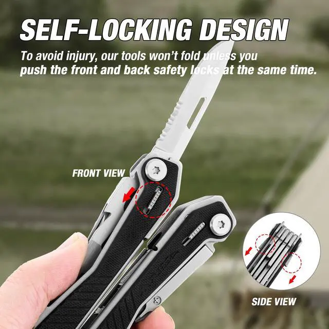 Alt view image 3 of 7 - 16-In-1 Multi Tool, EDC Multitool, Utility Multi-Tool