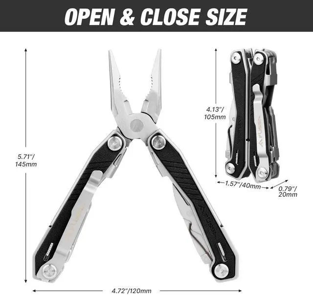 Alt view image 6 of 7 - 16-In-1 Multi Tool, EDC Multitool, Utility Multi-Tool