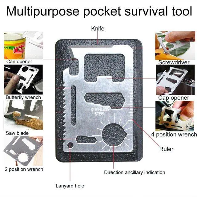 Alt view image 3 of 7 - Outdoor Survival Kit 7 in 1,Mini Emergency Survival Gear Small Camping Equipment Pocket Tool Gadgets Stocking Stuffers Ideal for Boys Kids Hiking