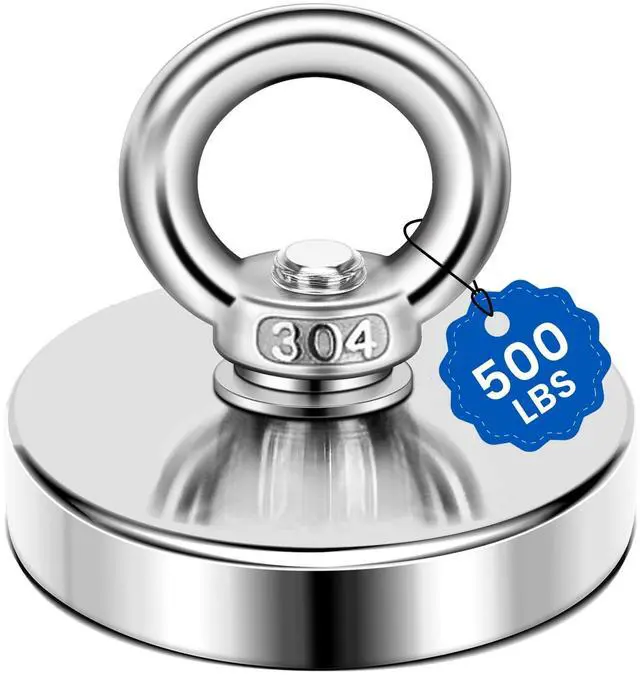 Main image of Fishing Magnets with Countersunk Hole 2.36 inch 500LBS Pulling Force