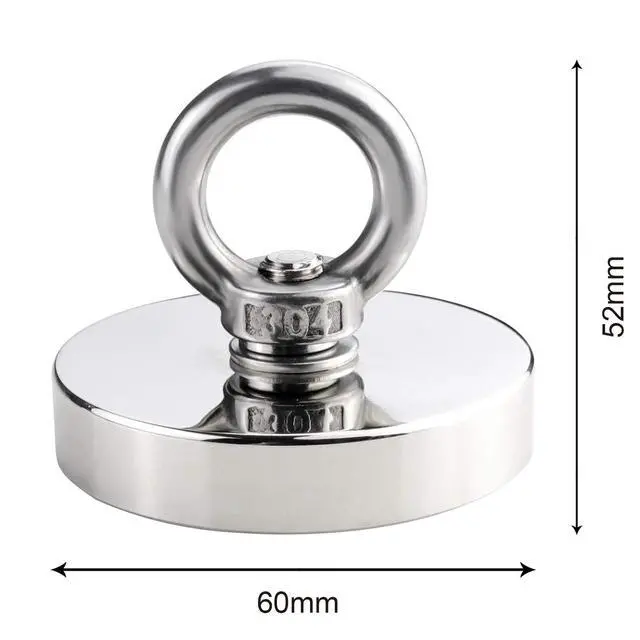 Alt view image 2 of 6 - Fishing Magnets with Countersunk Hole 2.36 inch 500LBS Pulling Force