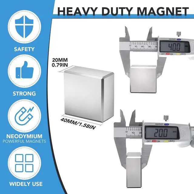 Alt view image 4 of 7 - Strong Magnets Heavy Duty Neodymium Rare Earth 40x40x20mm 1Pack